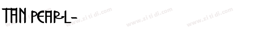 TAN pearl字体转换